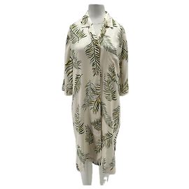 Forte Forte Vestido de seda con estampado de hoja Verde
