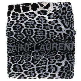 Saint Laurent Serviette de bain léopard Noir