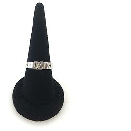 Louis Vuitton Gravierter Weißgoldring Schwarz