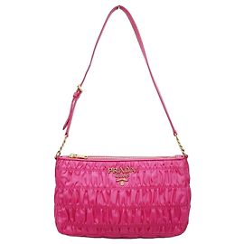 Prada Bolsa de corrente Gaufre Rosa