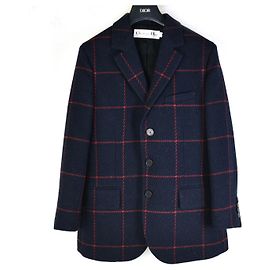 Dior Karierte Virginwool-Jacke Schwarz