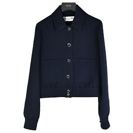 Dior Wool Silk Cropped Jacket Black