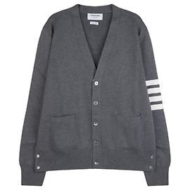 Thom Browne Diagonal Milano Stitch Cardigan Braun