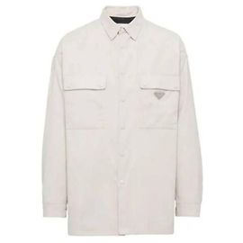 Prada Camisa de pana Pinwale Plata