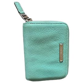 Tiffany & Co Wallet Turquoise Leather Turquoise
