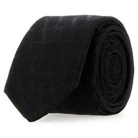 Valentino Wool Silk Tie KTL Black