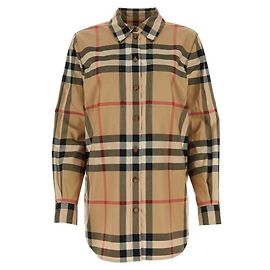 Burberry Camicia in cotone a quadri Arancione