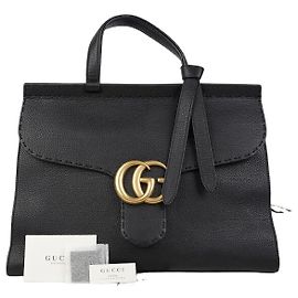 Gucci Marmont Große Tragetasche mit Griff Schwarz
