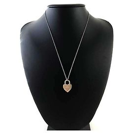 Tiffany & Co Collana in Argento con Lucchetto a Forma di Cuore Ann Co Nero