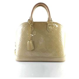Louis Vuitton Bolsa Alma PM em Monogram Vernis Dourado