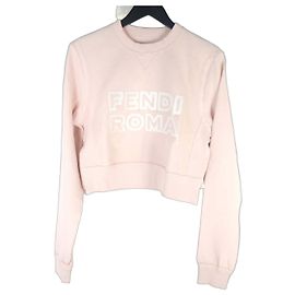 Fendi Logo Crop Knit Weiß