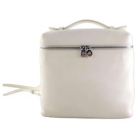 Loro Piana Mochila con bolsillo extra Blanco