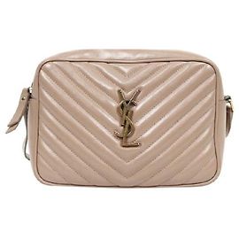 Saint Laurent Bolsa transversal Lou em bege Marrom