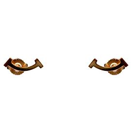 Tiffany & Co Boucles d'oreilles T-Smile en or jaune Jaune