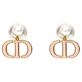 Dior Brincos Tribais de Pérolas CD Rosa