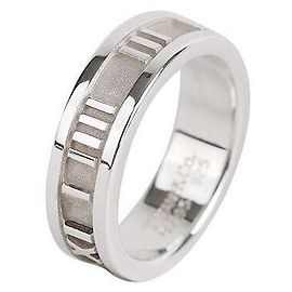 Tiffany & Co Atlas Silver Ring Size Silvery