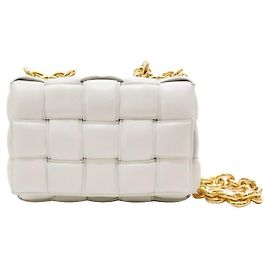 Bottega Veneta Bolsa de ombro de corrente acolchoada Branco