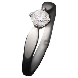 Bulgari Venetia Torcello Ehering aus Platin mit Diamant, Größe Schwarz