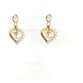 Chanel Boucles d'oreilles Heart CC Multicolore