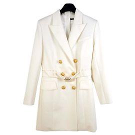 Balmain Giacca con cintura a doppio bottone Multicolore