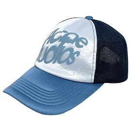 Acne Logo Print Baseball Cap Multi Blue Blue