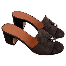 Loro Piana Sandales en Suède Charms d'Été Pecora Nera Multicolore