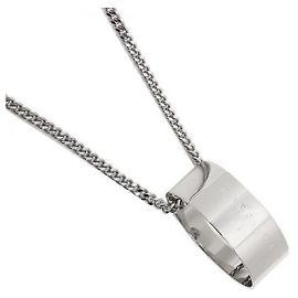 Maison Martin Margiela Collar de Péndulo Grande con Logo Plata