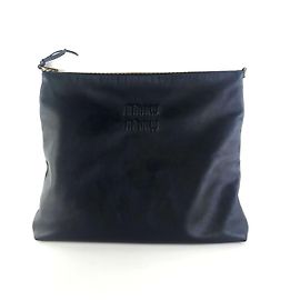 Miu Miu Embossed Logo Chain Strap Shoulder Bag Black