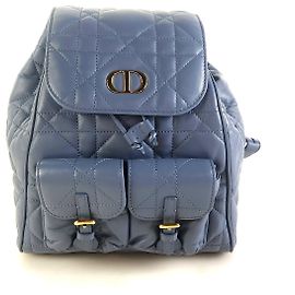Dior Cannage Caro Backpack Blue