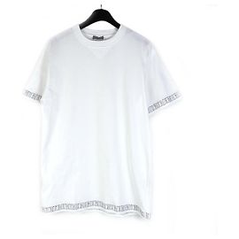 Dior T-Shirt mit gesticktem Logo Silber