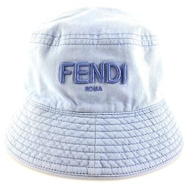 Fendi Logo Bucket Hat White