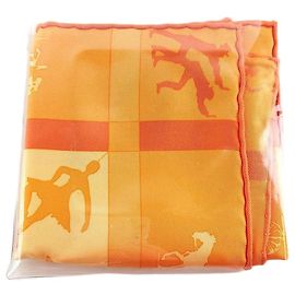 Hermès Lenço de seda Laranja