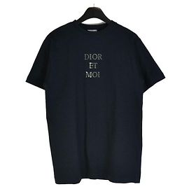 Dior T-Shirt mit Logo in Kurzarm Schwarz