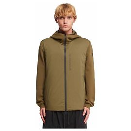 Moncler Gesteppter Kapuzenpullover mit Reißverschluss Braun