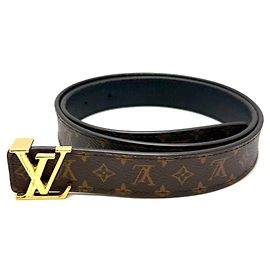 Louis Vuitton Monogram Reversible Belt Black