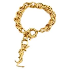 Saint Laurent Pulsera de cadena de cuerda Multicolor