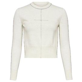 Maison Martin Margiela Rundhals Strick Weiß