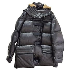 Burberry Shearling Goose Down Padding Black