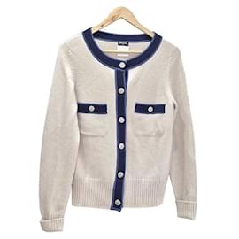 Chanel Kaschmir-Strickjacke Weiß