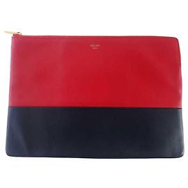 Céline Pochette bicolore Rouge