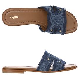 Céline Mule con frange Triomphe Marina Multicolore