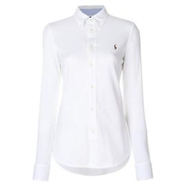 Ralph Lauren Camisa Oxford de punto Plata