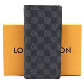 Louis Vuitton Damier Graphite Brazza Wallet for Men Brown