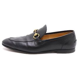 Gucci Mocassini Jordan da uomo in pelle nera con morsetto Nero