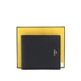 Fendi Portafoglio da uomo Sallerian in pelle nera Nero