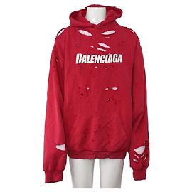 Balenciaga Oversized Herren Hoodie Caps Destroyed Rot