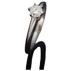 Tiffany & Co Setting Wedding Ring Platinum Diamond Size Black