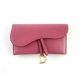 Dior Cartera Larga de Cadena de Silla Roja