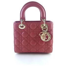 Dior Sac à main Cannage ABC Lady en bandoulière Rouge