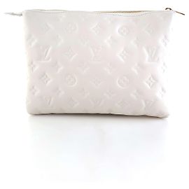 Louis Vuitton Borsa a Spalla Coussin Monogram in Pelle di Agnello Bianco